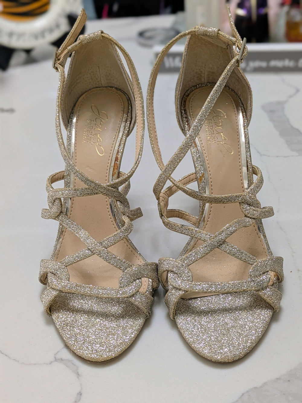 Bagdley Micshka Jewel Gold Sandals 7B